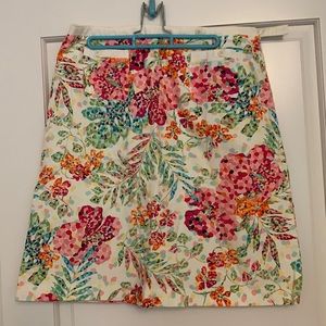 Talbots floral knee length skirt